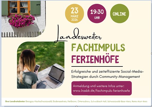 Veranstaltung 23.03.2026 für Ferienhöfe